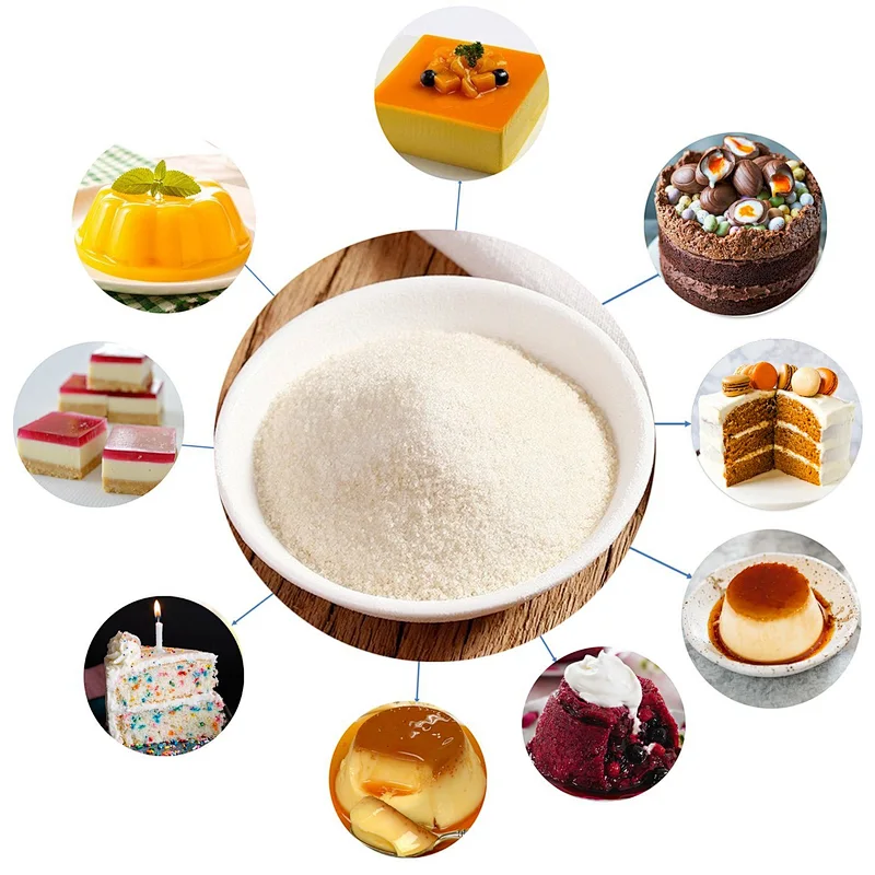 Low price bulk 25kg food grade gelatin powder for jelly dessert frozen food ice cream